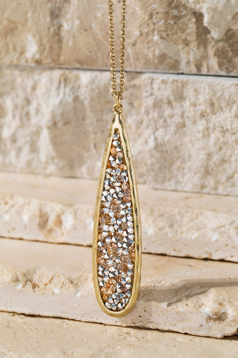 Gold Teardrop Necklace